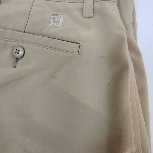 FootJoy Men's Size 34 x 30 Kahki Flat Front Polyester Blend Flat Front Golf Pant - Picture 11 of 11